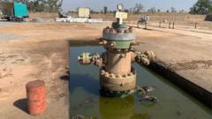 Well head for one of di oil fields for Bauchi
