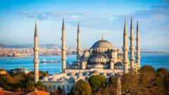 The Blue Mosque in Istanbul, also known as the Sultan Ahmed Mosque