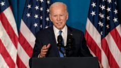 President Joe Biden delivers remarks at Union Station in Washington DC