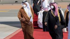 Katar ve S. Arabistan prensleri