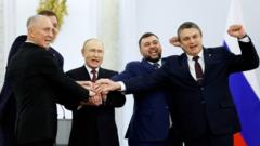 Putin va tan olinmagan hududlar rahbarlari