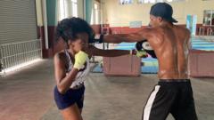 Entrenamiento de boxeo.