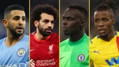 Riyad Mahrez, Mohamed Salah, Edouard Mendy, Wilfried Zaha