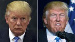 From Reverential To Strident... The Two Donald Trumps - BBC News