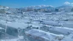 Syrian refugee camp hit by extreme snow storm