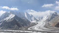 The Siachen glacier in Kashmir