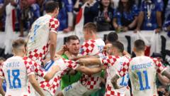 Croatia players celebrate