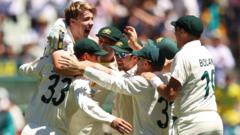 Australia celebrate victory