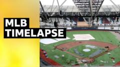 London Stadium transforms for Mets v Phillies MLB series