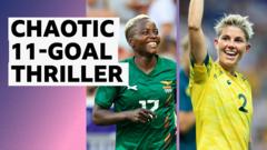 Australia beat Zambia in incredible 11-goal thriller