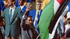 Kisah Majed Abu Maraheel, atlet pertama yang membawa bendera Palestina pada Olimpiade 1996