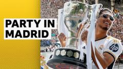 Real Madrid celebrate La Liga title with parade