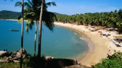 Getty Images South Goa with hills and palm trees on a bright sunny day. Shot taken near Palolem beach. 