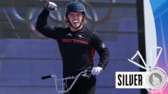 Bike drop! Reilly celebrates BMX silver after 'super technical' run