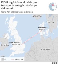 Mapa que indica la ruta que atraviesa el enlace