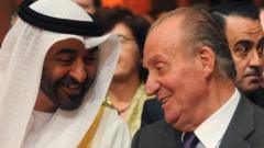 Juan Carlos I y el gobiernante de Abu Dabi, , Mohamed bin Zayed al Nahyan, en 2011.