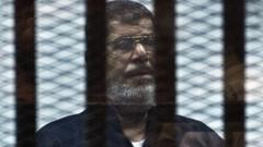 Egyptian ousted Islamist president Mohamed Morsi in 2015