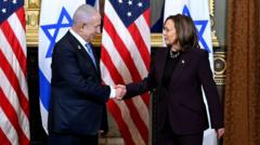 «Es hora de que termine la guerra” en Gaza: el mensaje de Kamala Harris a Israel tras reunirse con Netanyahu
