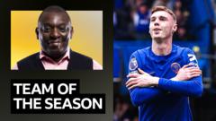 Who has been player of the year? It's Garth's team of the season