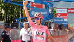 Pogacar on brink after sixth stage win in Giro