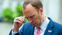 Matt Hancock's reaction to photo of kiss with aide revealed in text