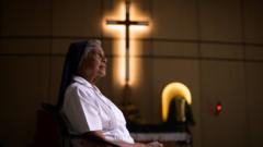 Sister Gerard Fernandez, 81, at her convent in Singapore's central Toa Payoh district