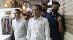 Kunjungan Jokowi ke Pasar Tanah Abang.