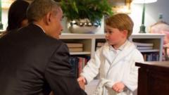 Prince George meeting Barack Obama