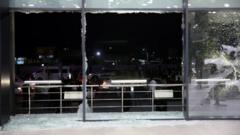 Shattered glass at Irbil airport, Iraq. Photo: 15 February 2021