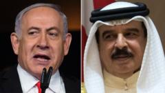 Israel's PM Benjamin Netanyahu and Bahrain's King Hamad bin Isa bin Salman al-Khalifa
