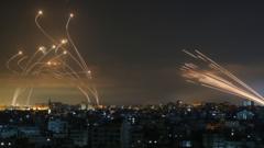 Misiles israelíes contra los cohetes de Hamás.