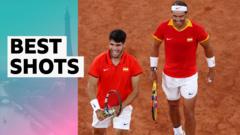 Watch: Best shots from Nadal & Alcaraz against Argentina