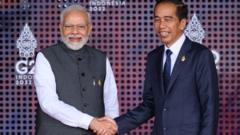Presiden Joko Widodo dan PM India Narendra Modi.