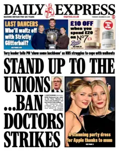 The headline on the front page of the Daily Express read: