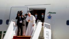 папа прощается в Багдаде
