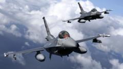 Turkish fighter jets on patrol for Nato over Poland