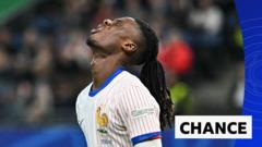 Camavinga misses great chance to put France ahead
