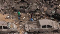 Gazze Şeridi'ndeki Şati mülteci kampında bombardıman sonrası 9 October 2023