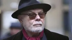File photo dated 28/1/2015 of Gary Glitter, wearing sunglasses, a black hat and red and white spotted scarf
