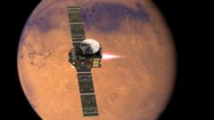 Межпланетная станция на орбите Марса