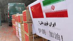 3月8日，江苏南通的中国医药公司向伊朗捐赠了防疫药品。