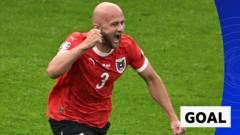 Trauner heads Austria into the lead against Poland