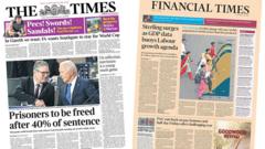 The Papers: Prison release scheme and the pound surges