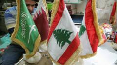 флаги Ливана Саудовской Аравии, Бахрейна
