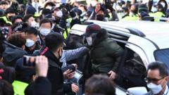 Cho amid massive police protection