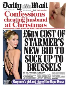 The headline on the front page of the Daily Mail read: