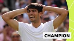 The moment Alcaraz won back-to-back Wimbledon titles
