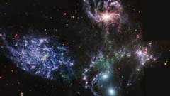 A 'dança cósmica' de cinco galáxias pelas lentes do James Webb