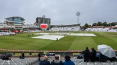 Covers on at Trent Bridge