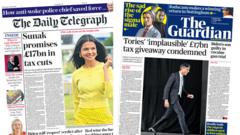 The Papers: Sunak 'promises tax cuts' and 'giveaway condemned'